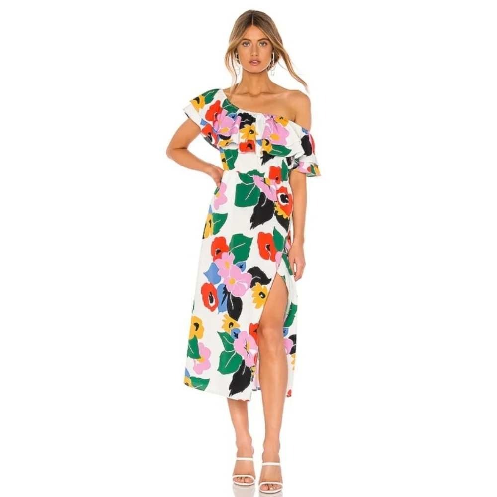 Show Me Your Mumu NWT Rosie Dress in Becky Blooms‎ Floral Ruffle Midi Size Large